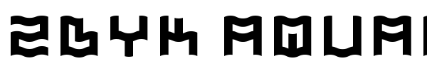 Zdyk Aquarius font preview